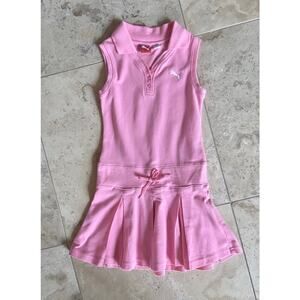 Puma girls pink pique sleeveless sport dress S/7